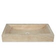 RO'MA NATURE - Vasque à poser rectangulaire Travertin Beige 70x40x10 cm - vignette