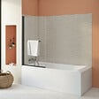 ALLIBERT - Pare baignoire réversible 80 x 140 cm noir GENA - vignette