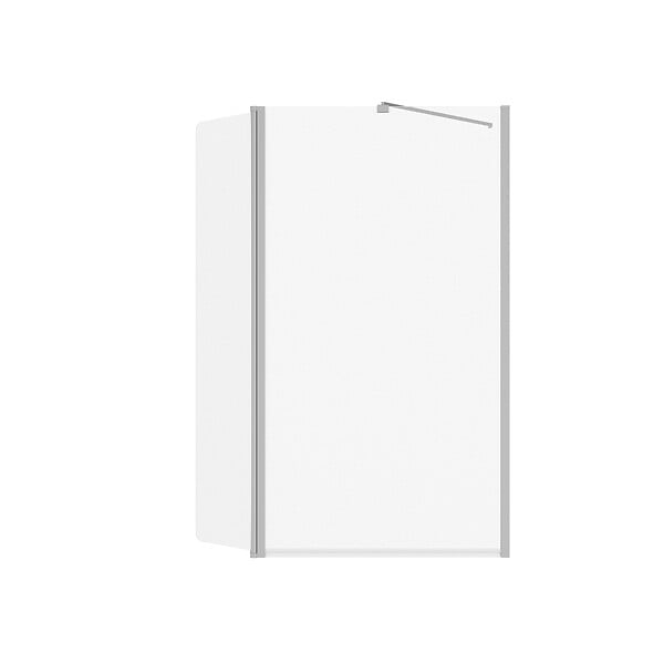 ALLIBERT - Pare baignoire  réversible chrome OBLIK - large