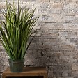 RO'MA NATURE - Pierre de parement Travertin Gris Silver 60x15 cm Brut (lot de 0,99 m² soit 11 plaques) - vignette