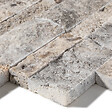 RO'MA NATURE - Pierre de parement Travertin Gris Silver 60x15 cm Brut (lot de 0,99 m² soit 11 plaques) - vignette
