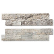 RO'MA NATURE - Pierre de parement Travertin Gris Silver 60x15 cm Brut (lot de 0,99 m² soit 11 plaques) - vignette
