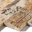 RO'MA NATURE - Pierre de parement Travertin Scabos 60x15 cm Brut (lot de 0,99 m² soit 11 plaques) - vignette