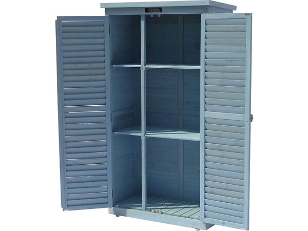 HABITAT ET JARDIN - Armoire de jardin "Space" - 87 x 46.5 x 160 cm - Bleu ciel - large