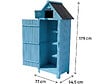HABITAT ET JARDIN - Armoire de jardin "Cabanon" - 77 x 54.5 x 179 cm - Bleu ciel - vignette