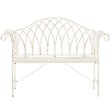 BELIANI - Banc de jardin MILAZZO 130 cm Métal Blanc - vignette