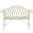 BELIANI - Banc de jardin MILAZZO 130 cm Métal Vert clair - vignette