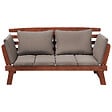 BELIANI - Banc avec coussin d'assise PORTICI 210 cm Bois d'eucalyptus Marron foncé/taupe - vignette