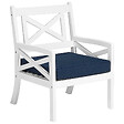 BELIANI - Chaise de jardin BALTIC Acacia Bleu marine - vignette