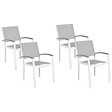 BELIANI - Lot de 4 chaises de jardin PERETA Métal Gris - vignette