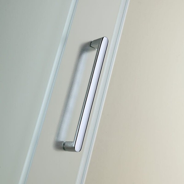 KIAMAMI VALENTINA - Porte De Douche En Niche De 120 Cm Avec Paroi Fixe À Gauche Verre Satiné | Dream - large