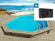 HABITAT ET JARDIN - Piscine bois "Florida 145 " - 6.57 x 4.57 x 1.44 m + Pompe à chaleur 6 kw/h inverter "PowerLine by Hayward" - Noir - vignette