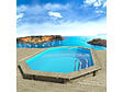 HABITAT ET JARDIN - Piscine bois " Miami 120  " - 4.86 x 3.36 x 1.20 m + Mini pompe à chaleur 3.5kW - Métal - Gris - vignette
