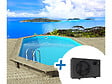 HABITAT ET JARDIN - Piscine bois " Palma 145 " 7.57 x 4.07 x 1.44 m + Pompe à chaleur pour piscine 6 kw/h inverter "PowerLine by Hayward" - Noir - vignette