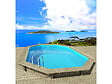 HABITAT ET JARDIN - Piscine bois " Palma 145 " 7.57 x 4.07 x 1.44 m + Pompe à chaleur pour piscine 6 kw/h inverter "PowerLine by Hayward" - Noir - vignette