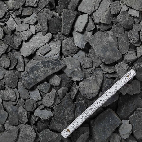RO'MA NATURE - Paillage Ardoise Noire 30-90 mm - Lot de 4 big bag de 500 kg (25 m²) - large