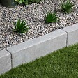 RO'MA NATURE - Bordure de jardin Pierre de l'Atlas Gris 50x15x8 cm (lot de 40 bordures soit 20 mètres) - vignette