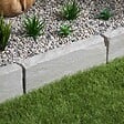 RO'MA NATURE - Bordure de jardin Grès Kandla Gris 50x20x8 cm (lot de 5 bordures soit 2,5 mètres) - vignette