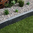 RO'MA NATURE - Bordure de jardin Ardoise Noire 100x10x6 cm (lot de 15 bordures soit 15 mètres) - vignette