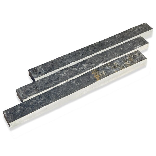 RO'MA NATURE - Bordure de jardin Ardoise Noire 100x10x6 cm (lot de 15 bordures soit 15 mètres) - large