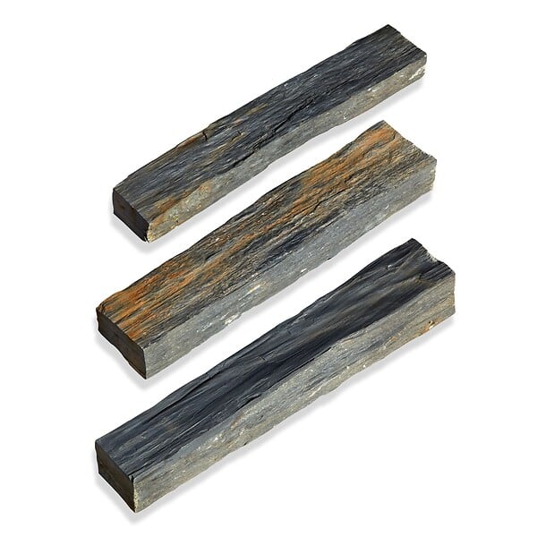RO'MA NATURE - Bordure de jardin Schiste 50x3-7x3-7 cm (lot de 5 bordures soit 2,5 mètres) - large