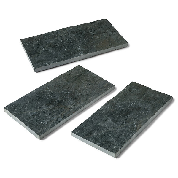 RO'MA NATURE - Pas japonais Rectangle Ardoise Verte 60x30x2-3 cm (lot de 15) - large