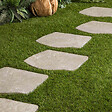 RO'MA NATURE - Pas japonais Irrégulier Grès cérame effet Pierre Beige 42x36x2 cm (lot de 15) - vignette