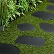 RO'MA NATURE - Pas japonais Irrégulier Ardoise Noire 30-40x2-4 cm (lot de 10) - vignette