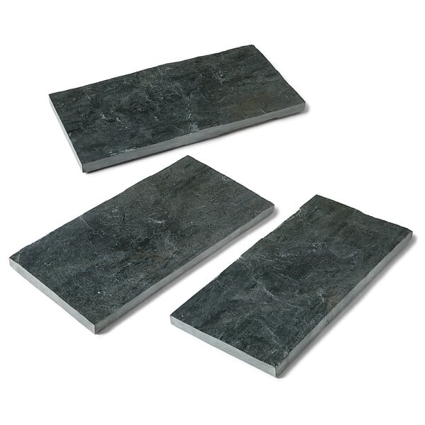 RO'MA NATURE - Pas japonais Rectangle Ardoise Verte 60x30x2-3 cm (lot de 10) - large