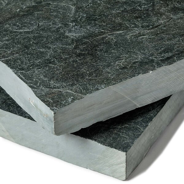 RO'MA NATURE - Pas japonais Rectangle Ardoise Verte 60x30x2-3 cm (lot de 10) - large