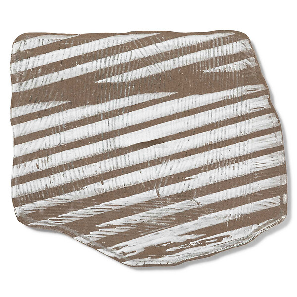 RO'MA NATURE - Pas japonais Irrégulier Grès cérame effet Pierre Beige 42x36x2 cm (lot de 10) - large