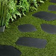RO'MA NATURE - Pas japonais Irrégulier Ardoise Noire 30-40x2-4 cm (lot de 5) - vignette