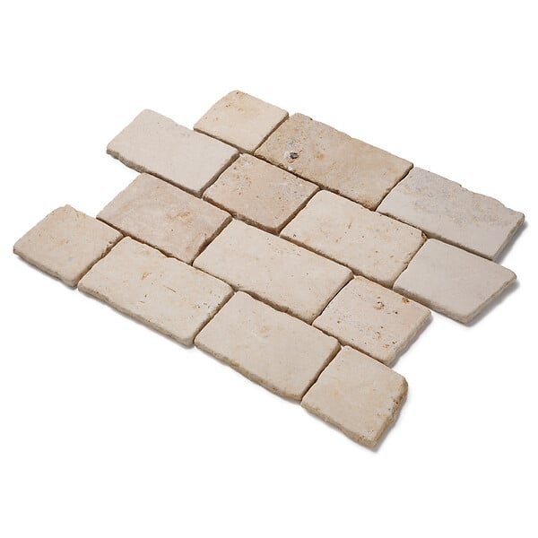 RO'MA NATURE - Pavé Pierre Antica Beige Longueur Libre x15x1,5 cm (vendu au m²) - large