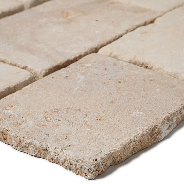 RO'MA NATURE - Pavé Pierre Antica Beige Longueur Libre x15x1,5 cm (vendu au m²) - large