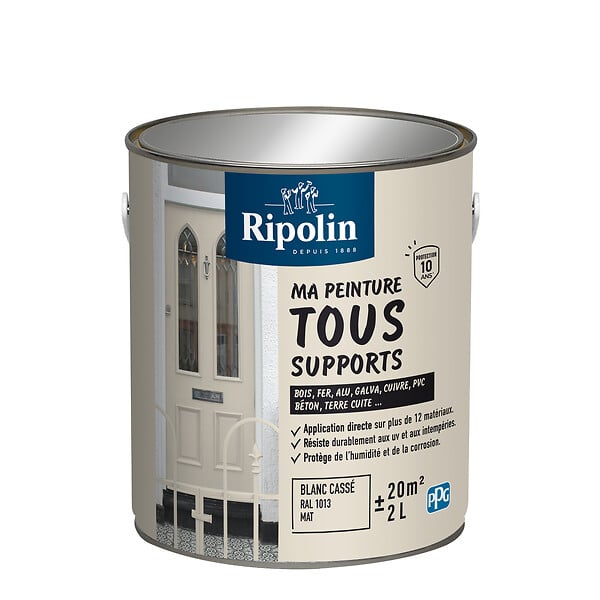 RIPOLIN - Peinture multi-supports Ri 26 multisup mat Blanc cassé 2L - large