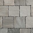 RO'MA NATURE - Pavé Grès Kandla Gris 14x14x3-5 cm (vendu au m² - 42 pavés/m²) - vignette
