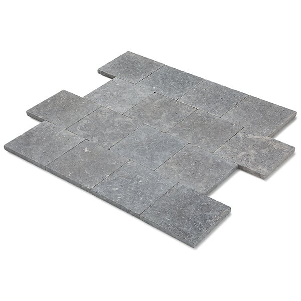 RO'MA NATURE - Pavé Pierre d'Egypte Grise 20x20x2 cm (vendu au m² - 25 pavés/m²) - large