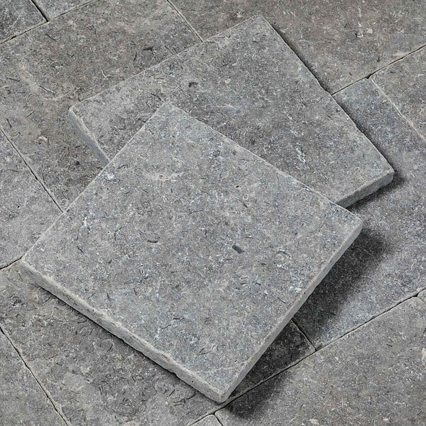 RO'MA NATURE - Pavé Pierre d'Egypte Grise 20x20x2 cm (vendu au m² - 25 pavés/m²) - large