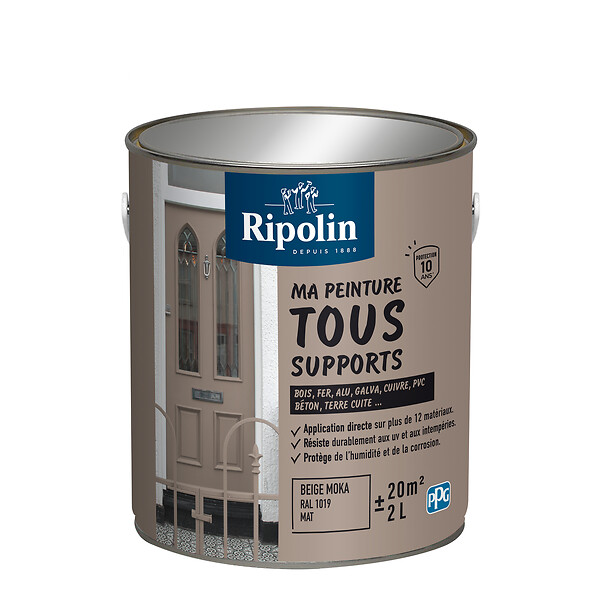 RIPOLIN - Ri 26 multisup mat ral 1019 beige m 2l - large
