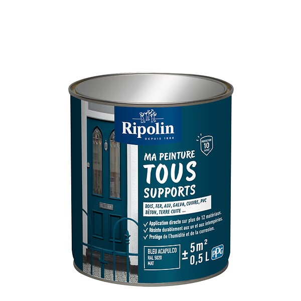 RIPOLIN - Ri 26 multisup mat ral 5020 bleu ac 0,5l - large