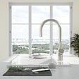 VILLEROY ET BOCH - Robinet cuisine  Umbrella flex acier massif + nettoyant - vignette