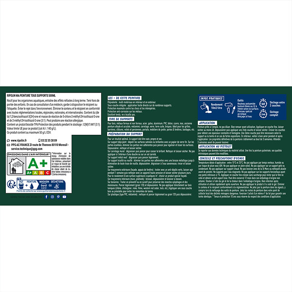 RIPOLIN - Ri 26 multisup mat ral 6005 vert ba 0,5l - large