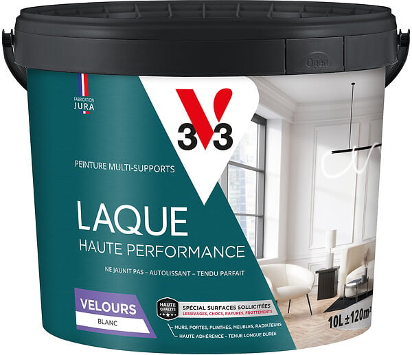 V33 - Laque haute performance velours - Blanc - 10L - large
