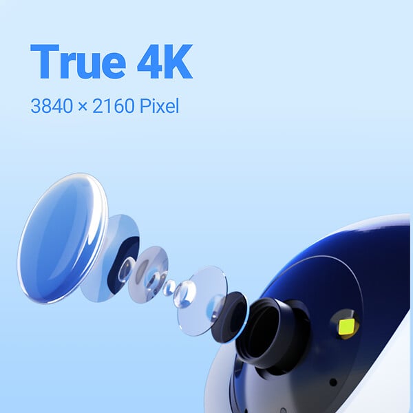 EZVIZ - Caméra surveillance intérieure Wi-Fi motorisée - H6c G1 4K - large
