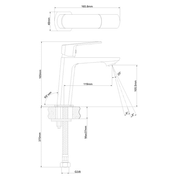 SWISS AQUA TECHNOLOGIES - Swiss Aqua Technologies Mitigeur lavabo Feel, sans tirette, noir mat, (SATBSFEEL271C) - large