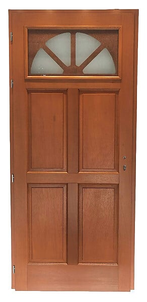 GD MENUISERIES - Porte d'entrée Bois Vitrée Ferji, H215 x L90 cm Côte Tableau p.Droit (Poignée, Barillet ref N158RPL -IN158RCI) - large