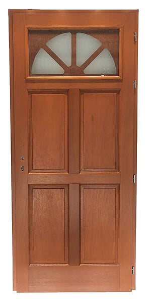 GD MENUISERIES - Porte d'entrée Bois Vitrée Ferji, H215 x L90 cm Côte Tableau p.Gauche (Poignée, Barillet ref N158RPL -IN158RCI) - large