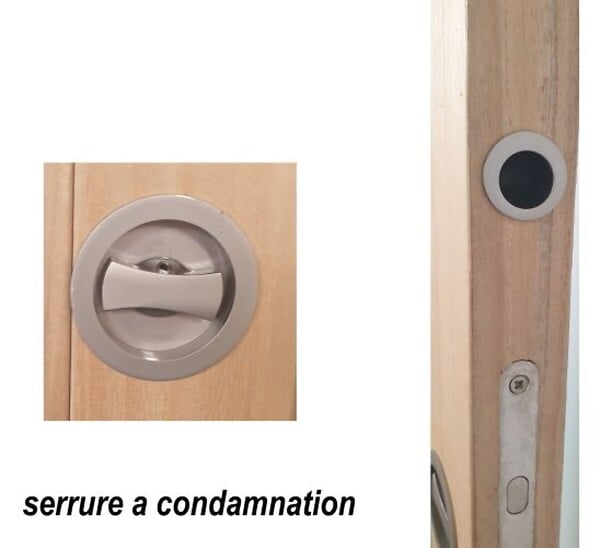 GD MENUISERIES - Porte Coulissante Effet Chêne Anthracite Grey Oak H204 x L93 cm,Galandage, kit finition - large