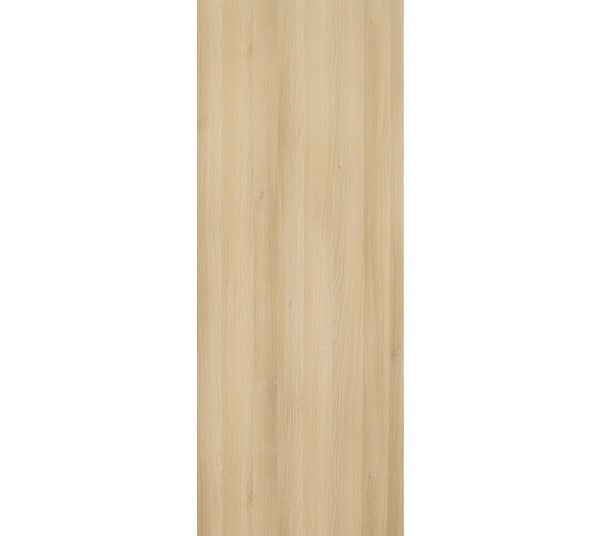 GD MENUISERIES - Porte Coulissante Décor Chêne Naturel Honey Oak  H204 x L73 cm, Rail alu Bandeau noir - large