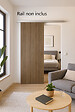GD MENUISERIES - Porte Coulissante Décor Noyer Light Walnut H204 x L73 cm - vignette